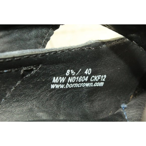 Born Crown Gray Suede Slip On Hook & Loop Casual Wedge Maryjane Shoes Size 8.5 - Picture 8 of 9